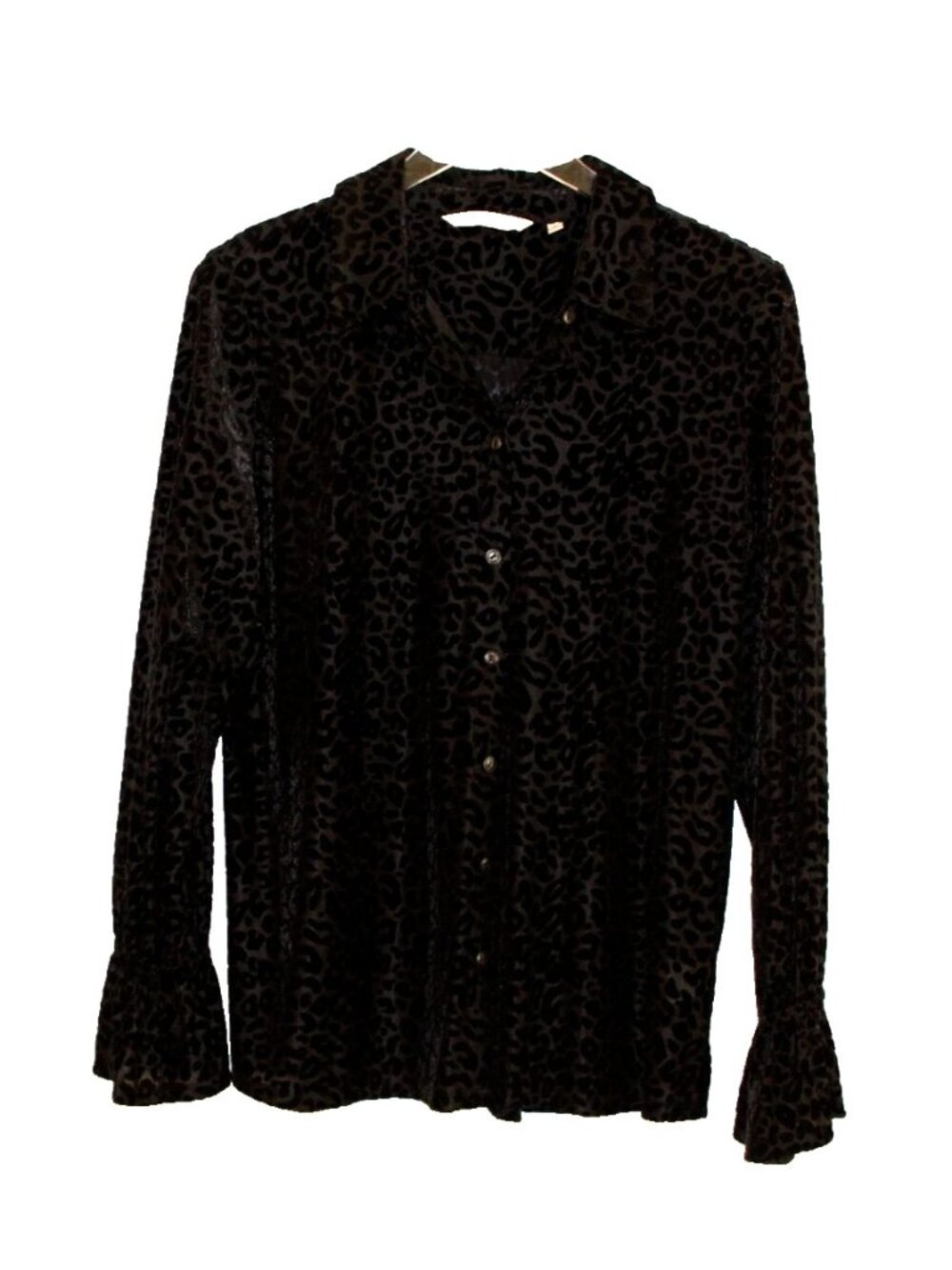 Soft Surroundings Blouse Top Medium Black Romantic Ruffle Boho Party Dressy